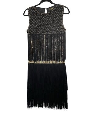 Babeyond Flapper Roaring 20’s Style Fringe and Sequin Dress